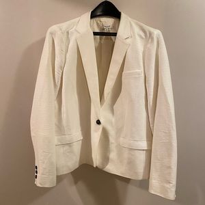 Madewell white cotton/linen blazer